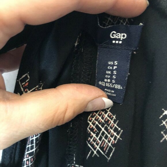 GAP Size S Black Maxi Dress Sleeveless Twist Back - Picture 6 of 8